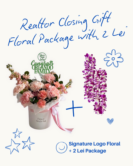 Realtor Closing Gift Floral Package with 2 Lei