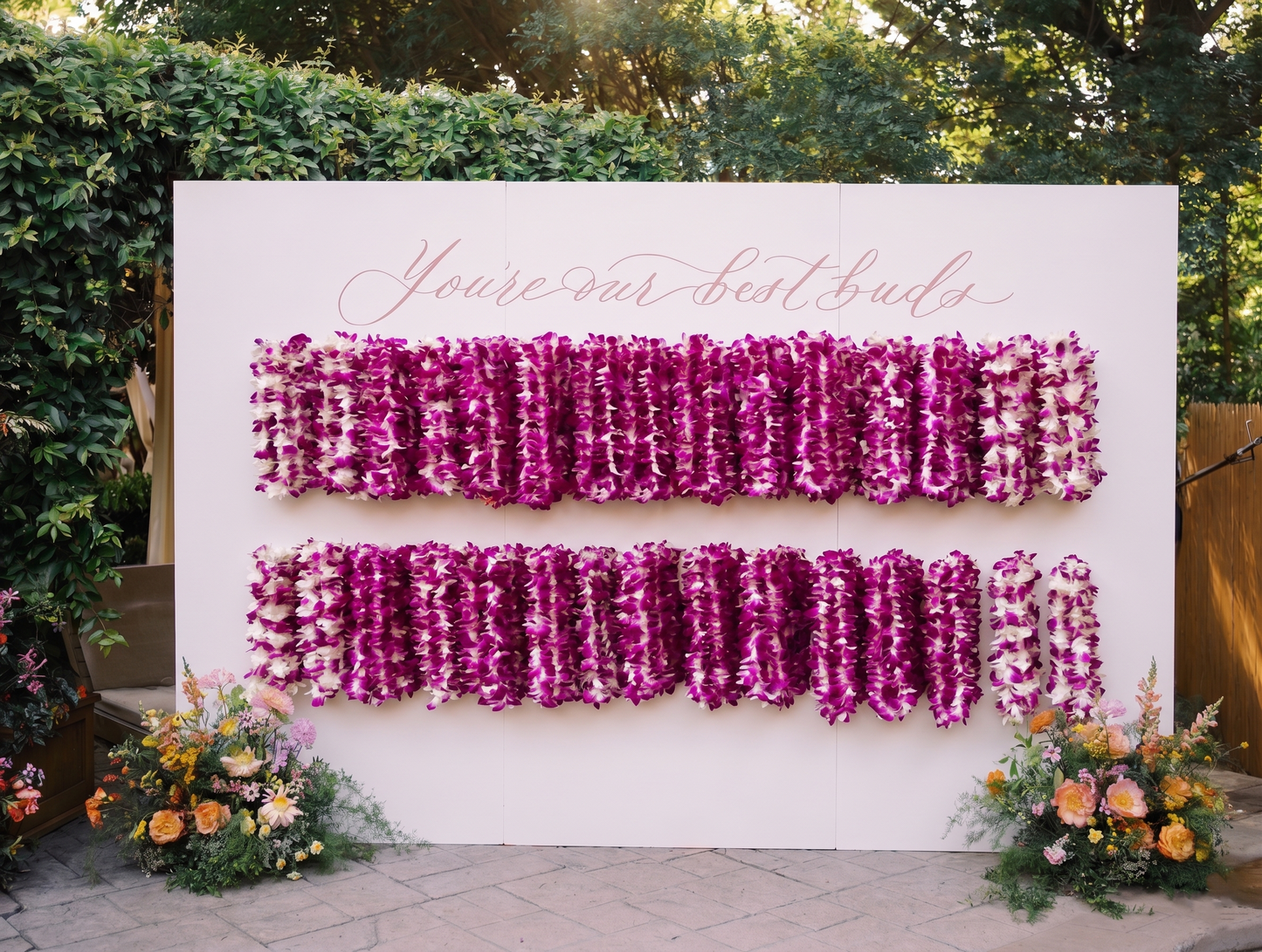 [Bulk Order] Fresh Dendrobium Orchid Leis - Available in White & Purple - Perfect for Weddings & Graduations, Party