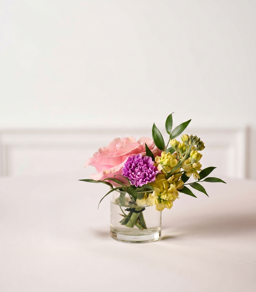 Wedding Rehearsal Dinner Table Centerpiece | Graduation Party Flower Arrangement