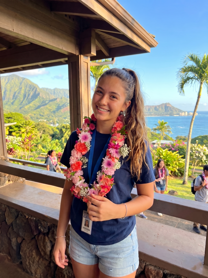 Graduation Lei Hawaii "Fresh Pink Floral Lei "
