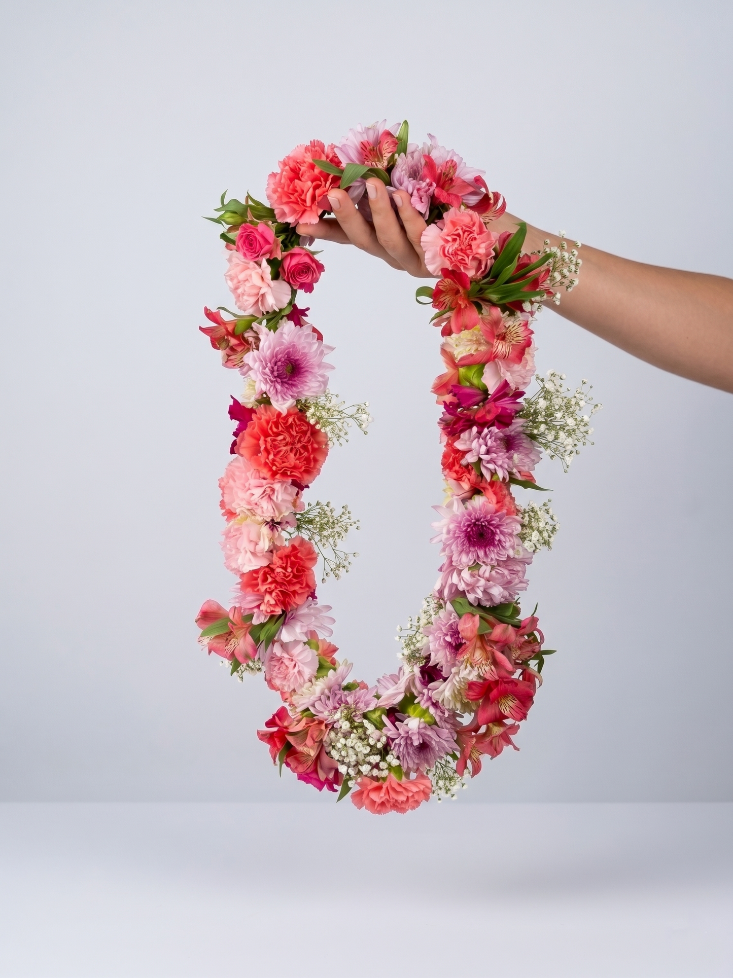 Graduation Lei Hawaii "Fresh Pink Floral Lei "