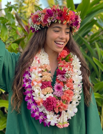 Graduation SET * (6) Lei +(1) Haku Lei +(1) Presentation Bouquet *