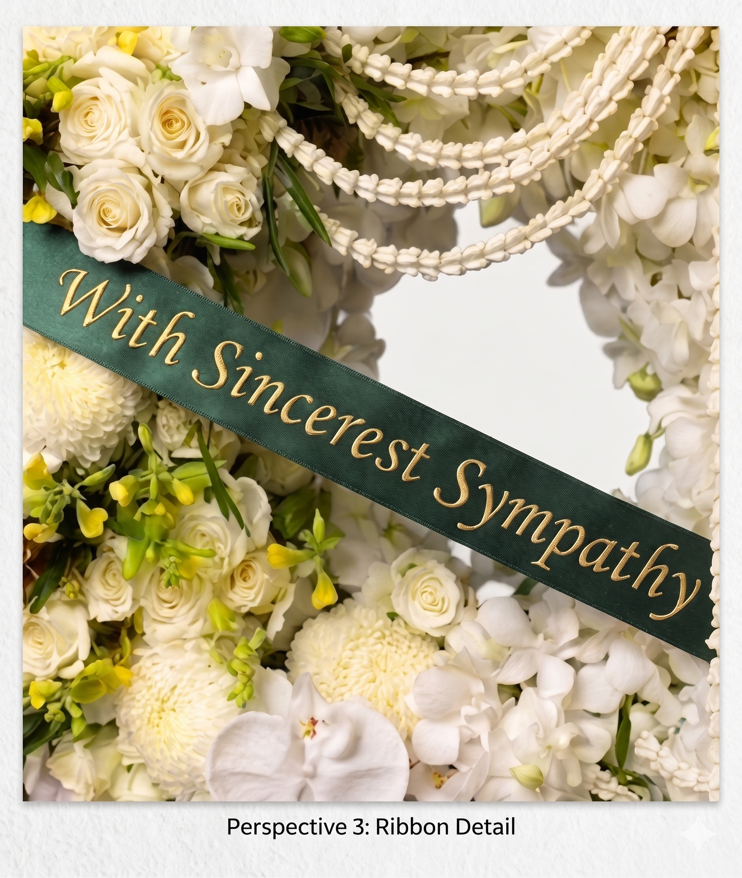 Premium White Sympathy Wreath | Funeral Flower Hawaii
