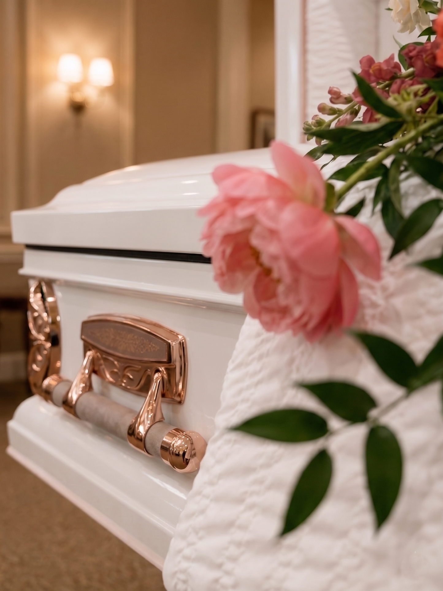 Full Casket Spray Blush Garden in Hawaii
