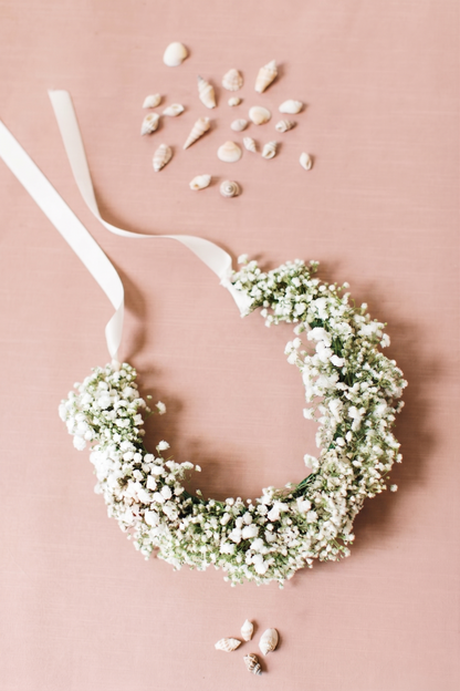 Adult Baby’s Breath Haku Lei / Floral Crown